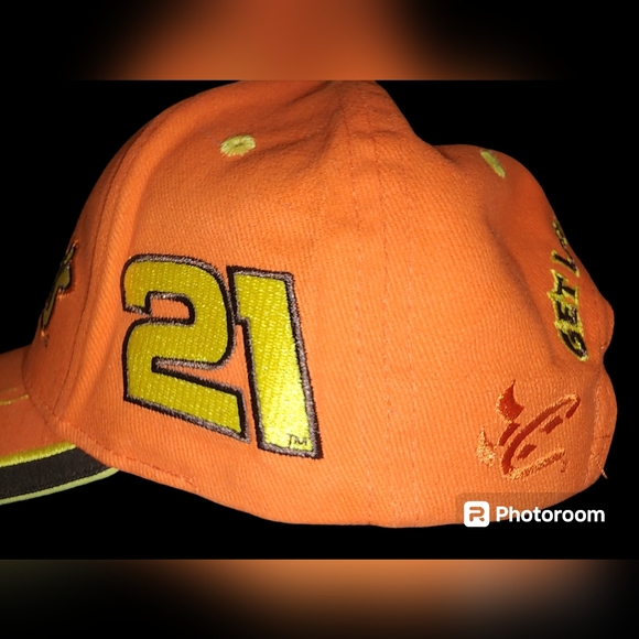 REESES CHASE Authentics Kevin Harvick #21 Racing Mens Strapback Hat Nascar - Picture 9 of 9